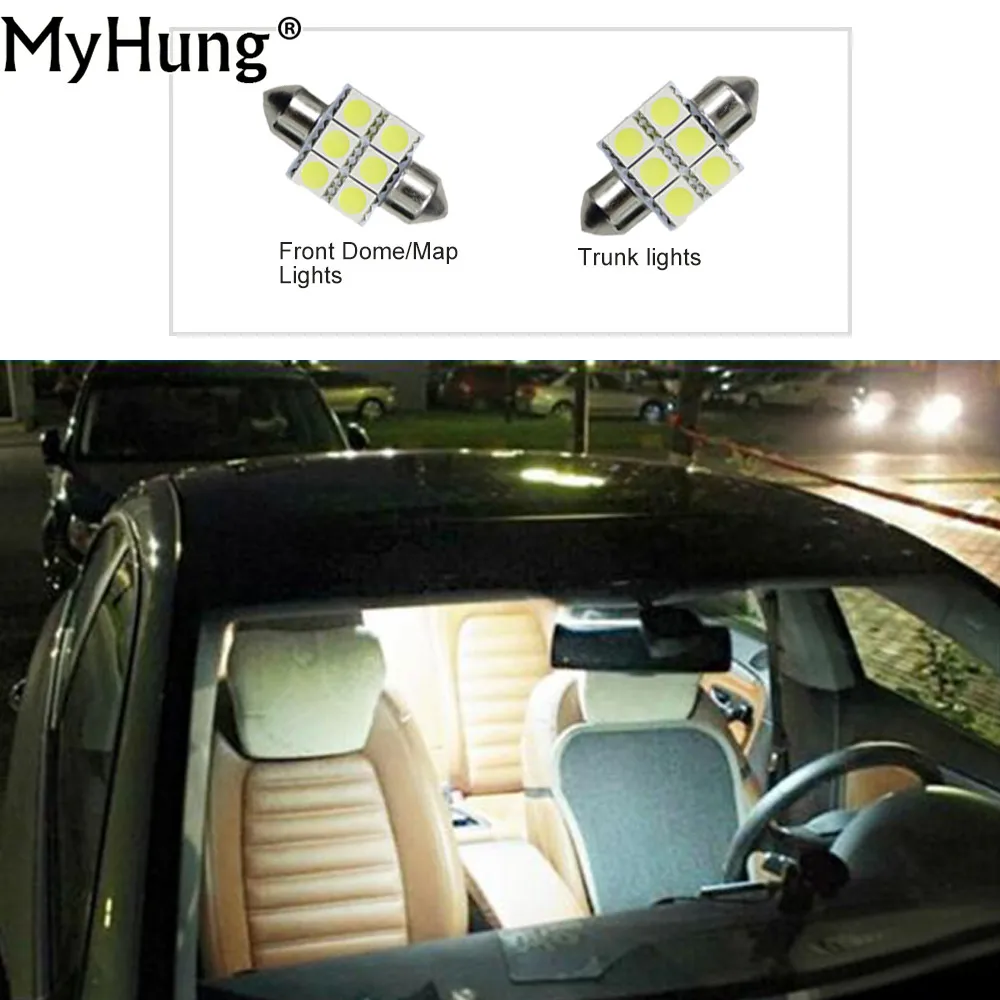 

For Mazda 2 Convenience Bulbs Car Led Headlight C10W W5W Replacement Bulbs Dome Map Lamp Light Bright White 2PCS Headlight
