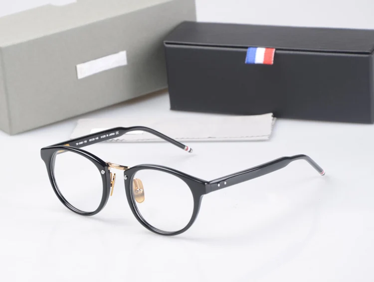 

New York thom Brand Optical Reading Eyeglasses Men women TB008B acetate prescription spectacle Myopia Eye glasses Frame With Box