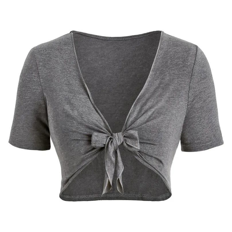 New Women Summer Sexy Short Sleeve Bow Knot Bandage Top Sunflower Print Mini Dress Suits Bohemian Casual Beach Dress #4A30 (35)