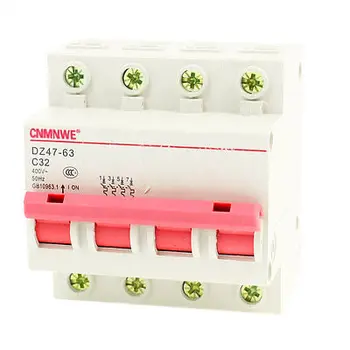 

DZ47-63 C32 32A 400VAC 6000A Breaking Capacity 4 Poles Circuit Breaker