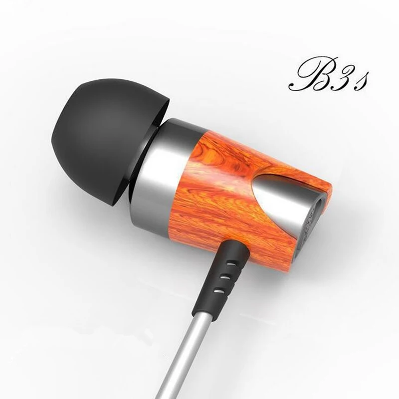 

Earphone Blon BOSSHIF B3s Dynamic & Armature 2 unit Wood Earbud Red Moving Iron&Coil In-Ear Earphones DJ monitor Wooden Earbuds