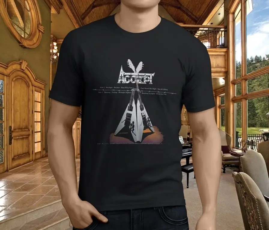 

New ACCEPT Breaker classic Heavy Metal Band UDO Men's Black T-Shirt Size S-3XLShort Sleeve LeisureTop Tee Men T Shirt