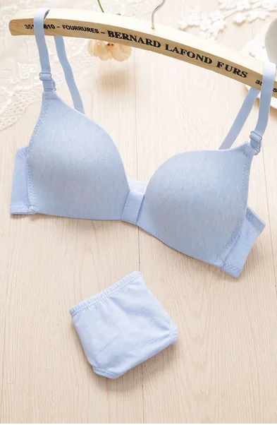 Cotton no rims Japanese comfortable candy color underwear ladies gather bra set