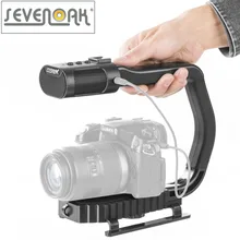 SEVENOAK MicRig Universal Video Handle Grip with Built-in Stereo Microphone for iPhone Smartphone GoPro DSLR Camera Camcorder