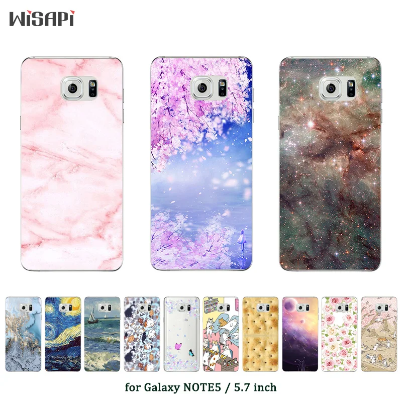 

For Samsung Galaxy Note 5 Case Soft Back Cover TPU Case for Galaxy Note 5 Note5 N920 Cover Silicon Fashion Printed Shell Bag