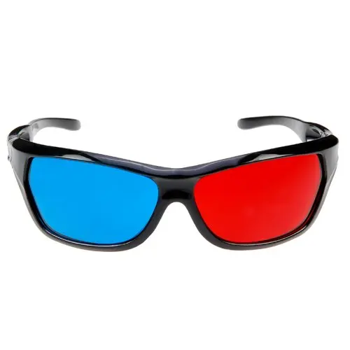 2x Красные и голубые очки подходят для большинства очков по рецепту для 3D фильмов, игр и ТВ(1x клип на; 1x анаглиф стиль