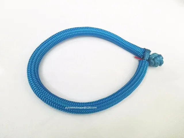 Free Shipping Blue 6mm*150mm ATV Winch Shackle,Synthetic