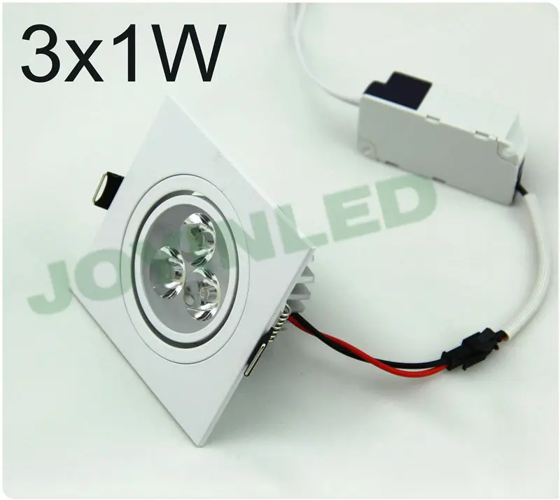 White square led downlight led ceiling lamp 3W with Driver WW CW F
