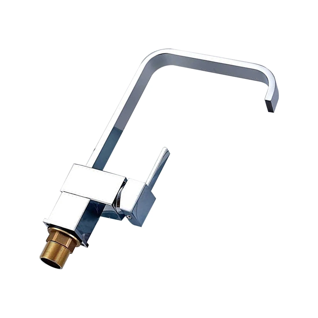 

Single lever faucet with square outlet waterfall for kitchen sink