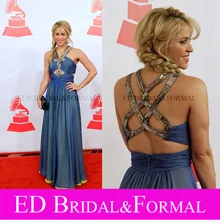 Shakira Abendkleid Latin Aufnahme Akademie Person des Jahres Awards Roter Teppich Promi Perlen Chiffon Formale