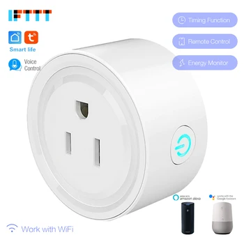

30pcs WIFI US Plug Smart Timing Socket Power Energy Monitor Wireless Outlet Voice Control Work with Alexa Google home IFTTT