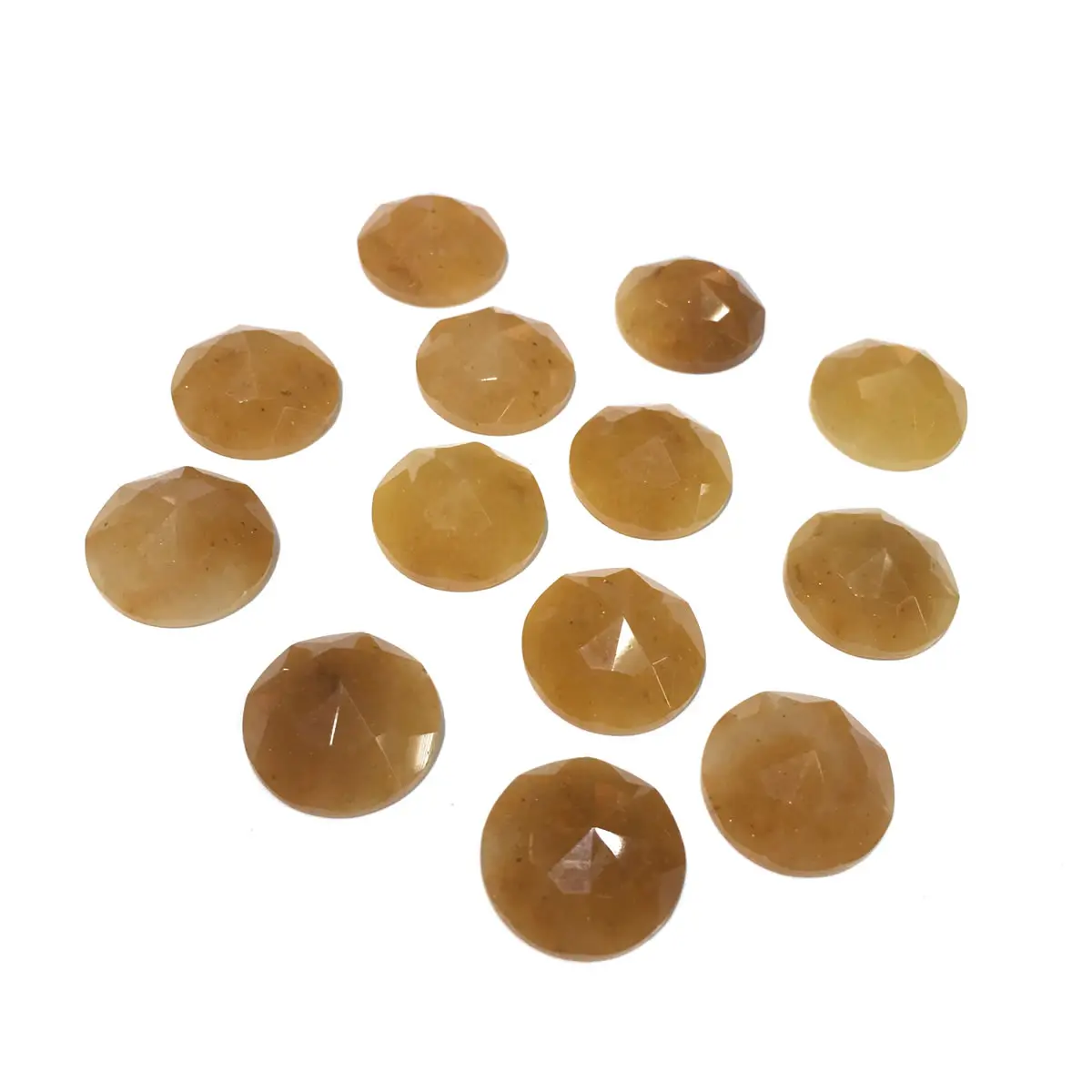 10 шт сечение поверхности желтый Нефритовый камень Кабошон без отверстия для изготовления ювелирных изделий Размер 16 мм