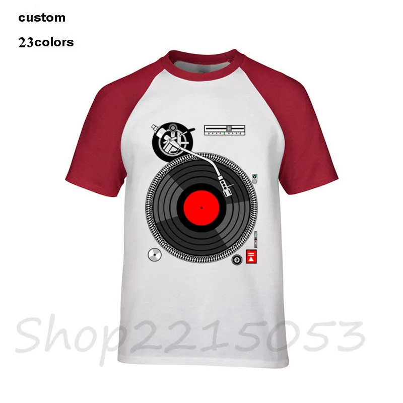 2018 funny Dj Turntable Music rock Mens t shirts stone