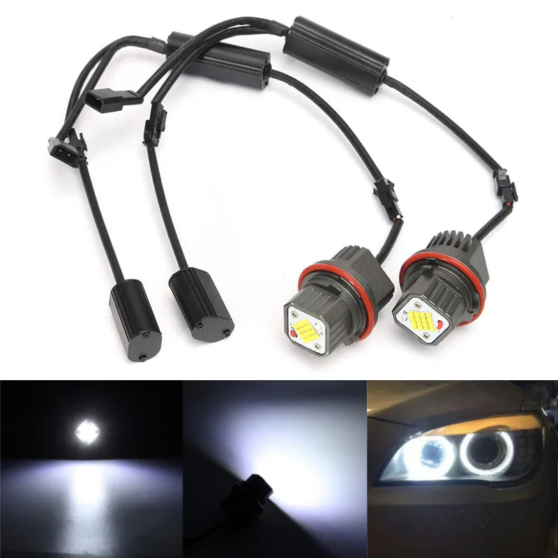 

2pcs 2*80W 160W LED Angel Eyes Halo Ring Light Bulbs Error Free For BMW E39 E53 E83 E60 E65 Car Styling
