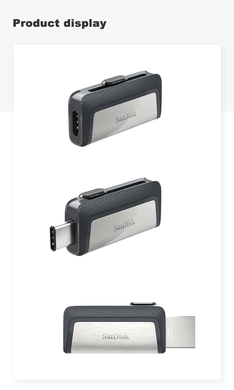 sandisk 128GB SDDDC2 экстремально высокая скорость тип-c USB3.1 двойной OTG USB флеш-накопитель 64GB флеш-накопитель 32GB16GB 130 м/с