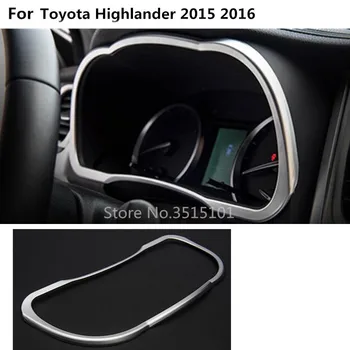 

Car Garnish Detector Trim ABS Chrome Dashboard Meter Instrument Panel Gauge Frame For Toyota Highlander 2015 2016 2017