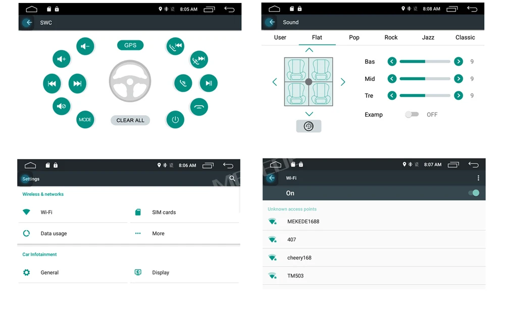 Cheap 7inch Capacitive screen Quad Core HD1024X600 Android7.1 Car Multimedia player for VW Jetta/polo/golf/Passat/Scirocco/Sharan 32