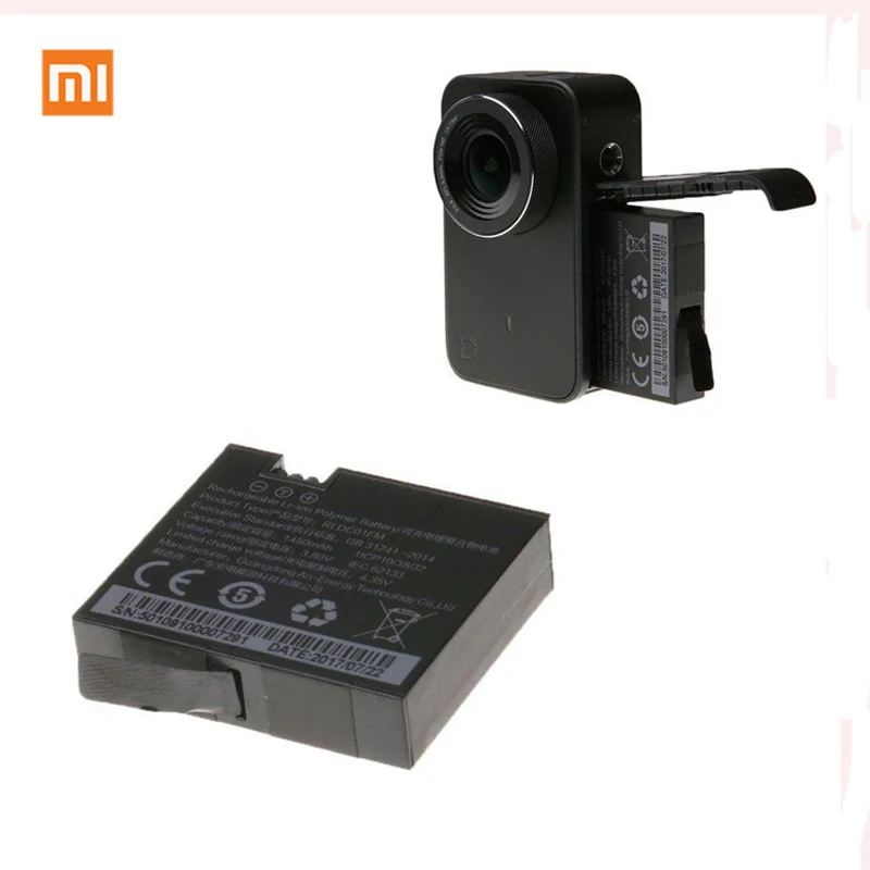 Xiaomi Mijia RLDCD1FM аккумулятор с двойным зарядным устройством для Xiaomi Mijia Action 4K mini Cam аксессуары 1450 мАч