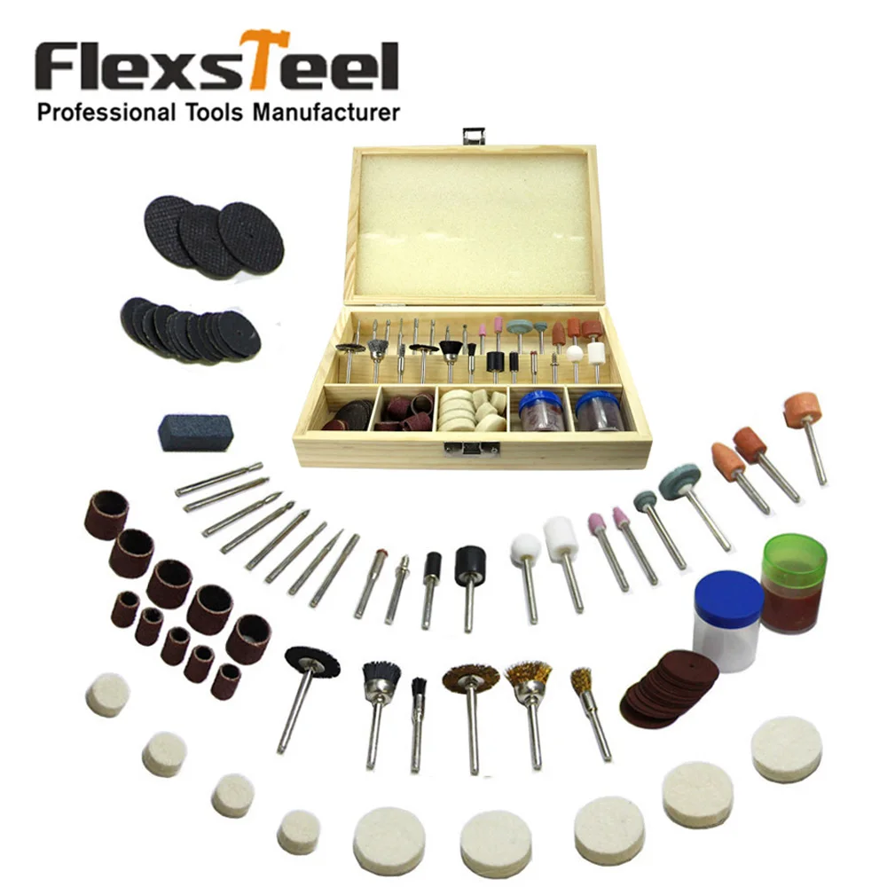 100pcs Multitool Universal Rotary Accessory Kit Drilling Sawing Sanding Grinding Polishing Power Tool Set For Dremel with Box |