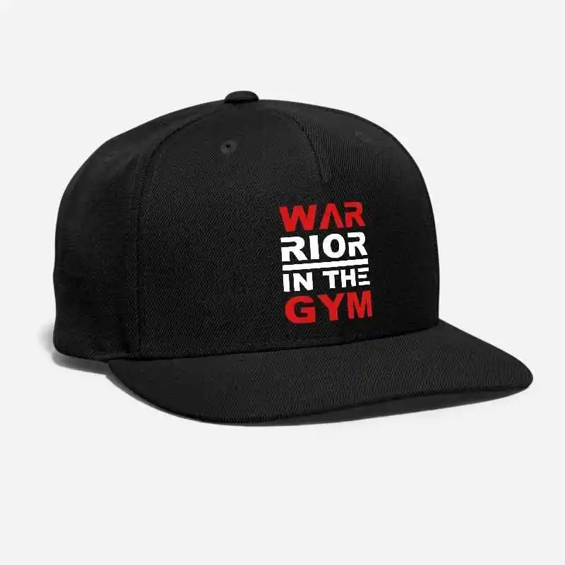 

Warrior in the Gym Hat Customized Embroidered Squat Fitness Train bodybuilding Crossfit Workout Unisex Adjustable Snapback Cap