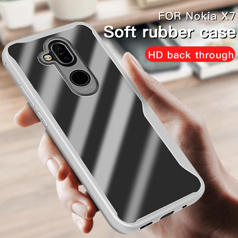 

TPU Soft Bumper Case On The For Nokia 5 6 8 7+ Shockproof Case Cover For Nokia 5 6 8 7+ Silicone Glass Phone Case