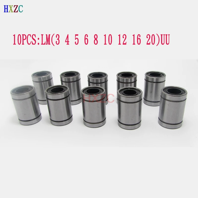 

10pcs/lot LM8UU LM10UU LM16UU LM6UU LM12UU LM3UU Linear Bushing 8mm CNC Linear Bearings for Rods Liner Rail Linear Shaft parts