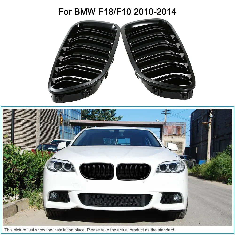 

Car Style One Pair Front Gloss Black Grilles for BMW F18 F10 2010-2014