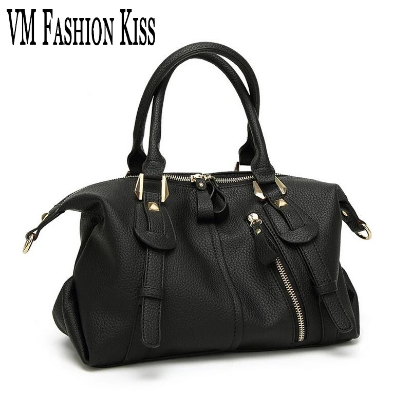 

VM FASHION KISS High Quality Ladies PU Leather Handbag New Fashion Wild Lady Messenger Bags Hot Sale Women's Zipper Shoulder Bag
