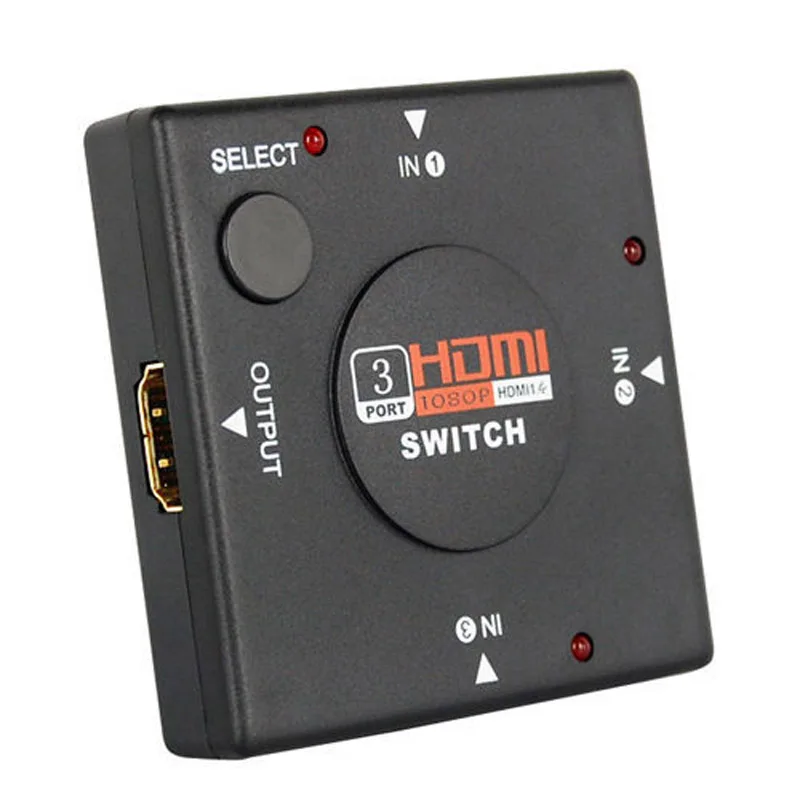 

1080P HDMI-compatible Splitter Mini 3 Port 3 Input 1 Output Switch AUTO Switcher Vedio Selector Amplifier HUB Box HDTV 2160P