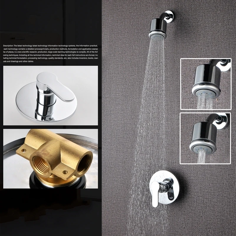 

Air injection type Three function Shower Head Set Bathroom Shower Jet Body Sprayer mixer Valve Showrer Arm