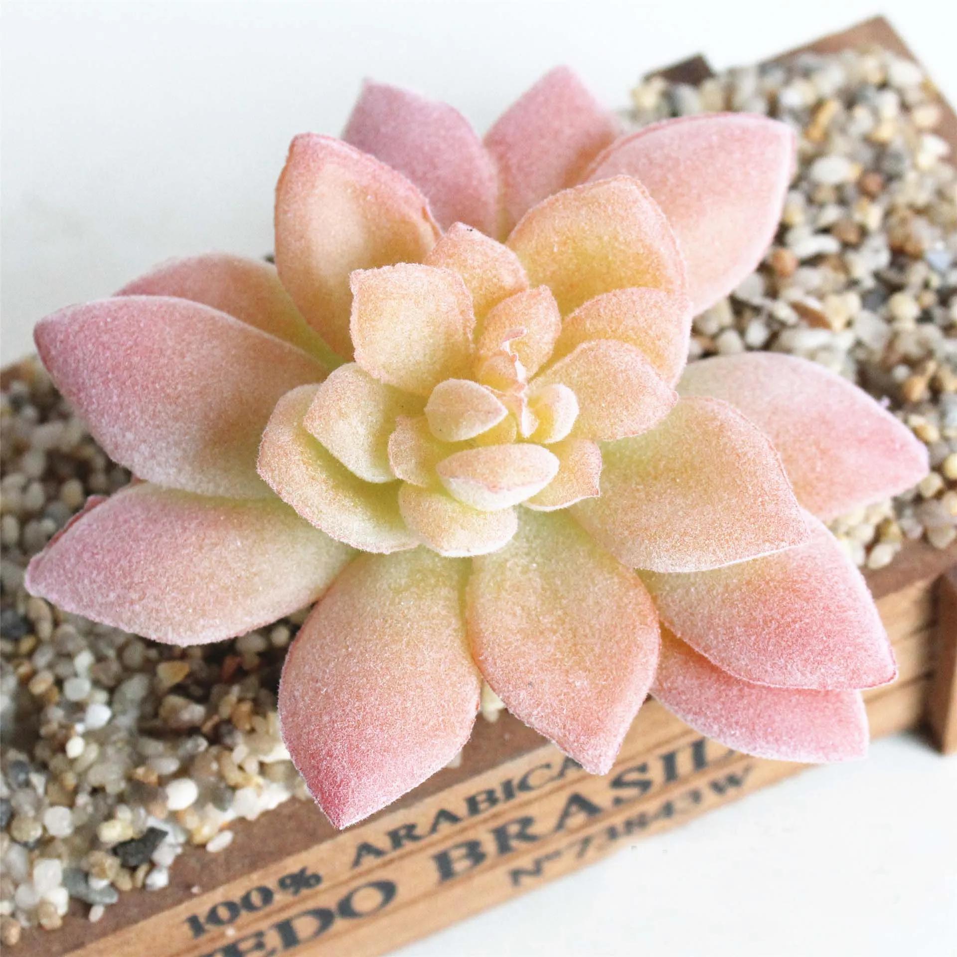 Diameter=11cm Large Artificial Flower Lotus Succulents Plants bathroom accessories flocking fake plants plantas artificiais