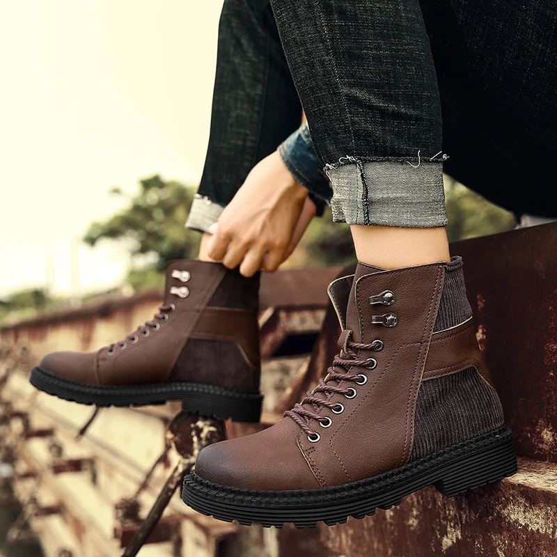 

Warm Men Winter Boots for Man Warm Waterproof Rain Boots Shoes 2018 New Men's Ankle Snow Boot Boots Fashion men Winter Shoes k4