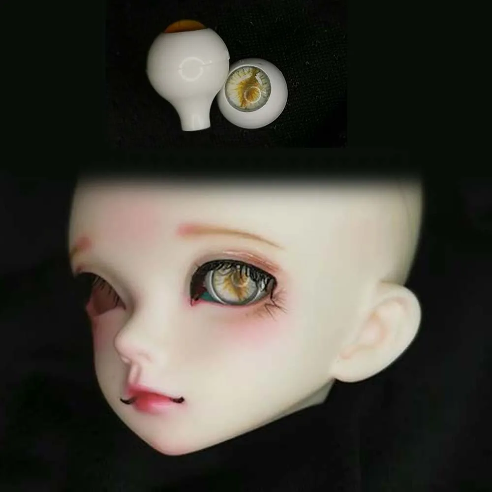 Bjd eyes bjd 1/4 кошачьи глаза темно-желтый глаз 1/3 девочка мальчик bjd 1/6 1/8 кукла для SD MSD круглая акриловая пластиковая BJD аксессуары