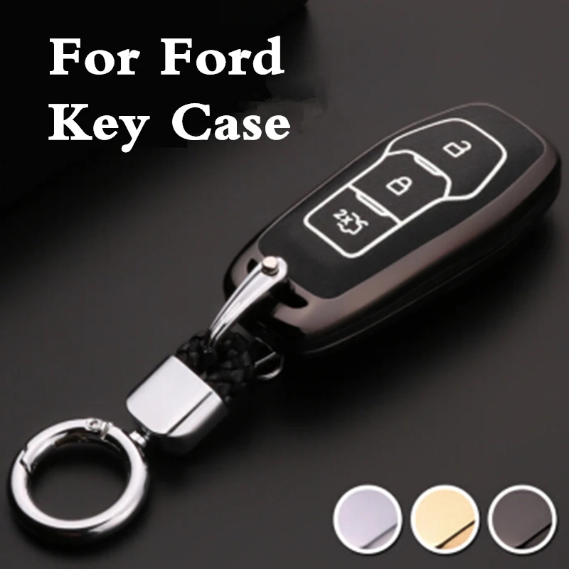 Светящийся кожаный чехол для ключей из сплава PU Ford Escort Mondeo Everest Ranger Fusion Edge Fiesta Ecosport