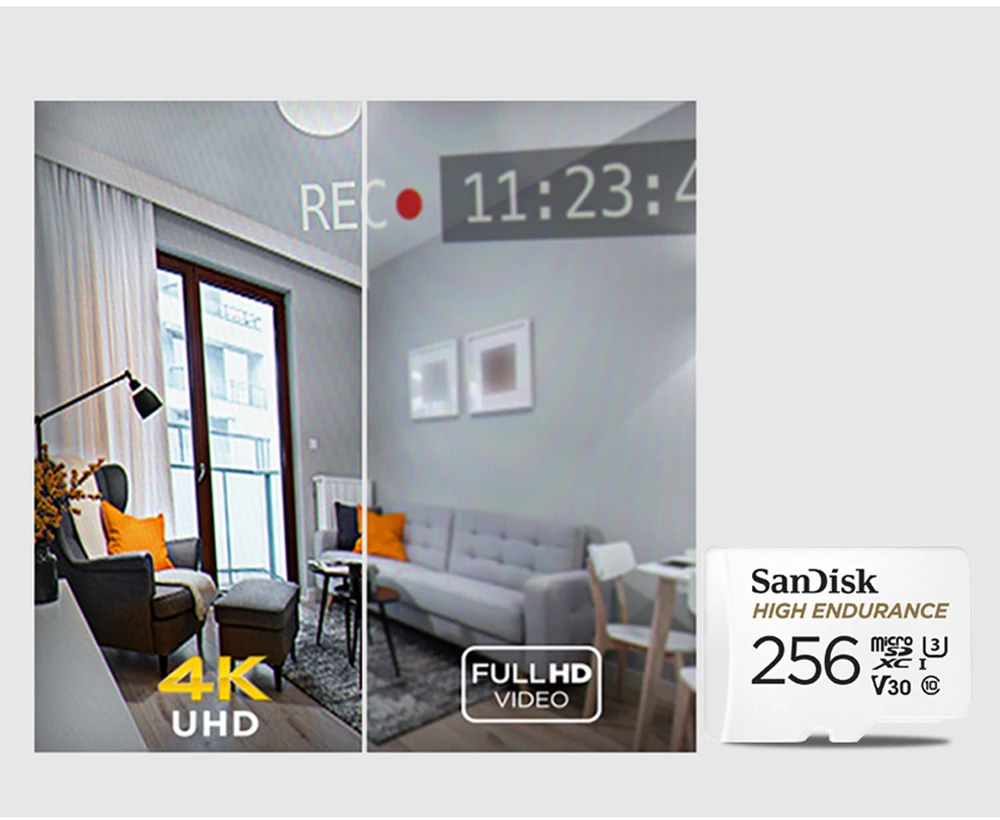 Двойной Флеш-накопитель SanDisk с высокой износостойкостью MicroSD карта, 32 ГБ, 64 ГБ 128 ГБ 256 ГБ до 100 МБ/с. C10 видео Скорость U3 V30 Full HD 4K для видео наблюдения