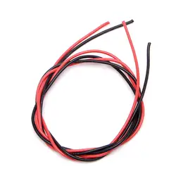 Новый 16 AWG (2 м) Калибр силиконовый провод гибкий многожильный медные кабели для RC черный красный