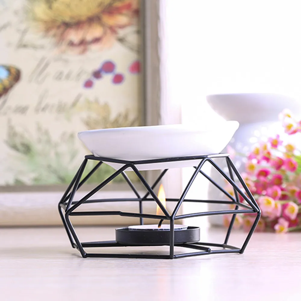 

Stainless Steel Oil Burner Candle Aromatherapy Oil Lamp Home Decorations Aroma Different space iron frame aromatherapy furnace
