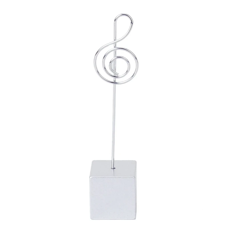 

Silver Square resin Base Card/Picture/Memo/Photo Clips Holder Wire Clip---Music Notation Shape