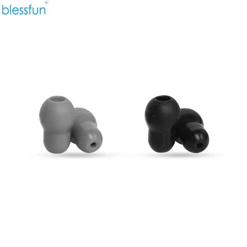 

10pcs/5 pair Blessfun Super Comfortable Soft Stethoscope Earplug Eartips Earpieces for D 5-6mm pipe Stethoscope black gray