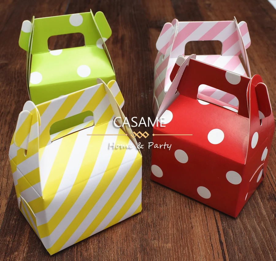 12 шт. бумажные коробки для конфет в горошек|bag f|bag bagbags gift bag |