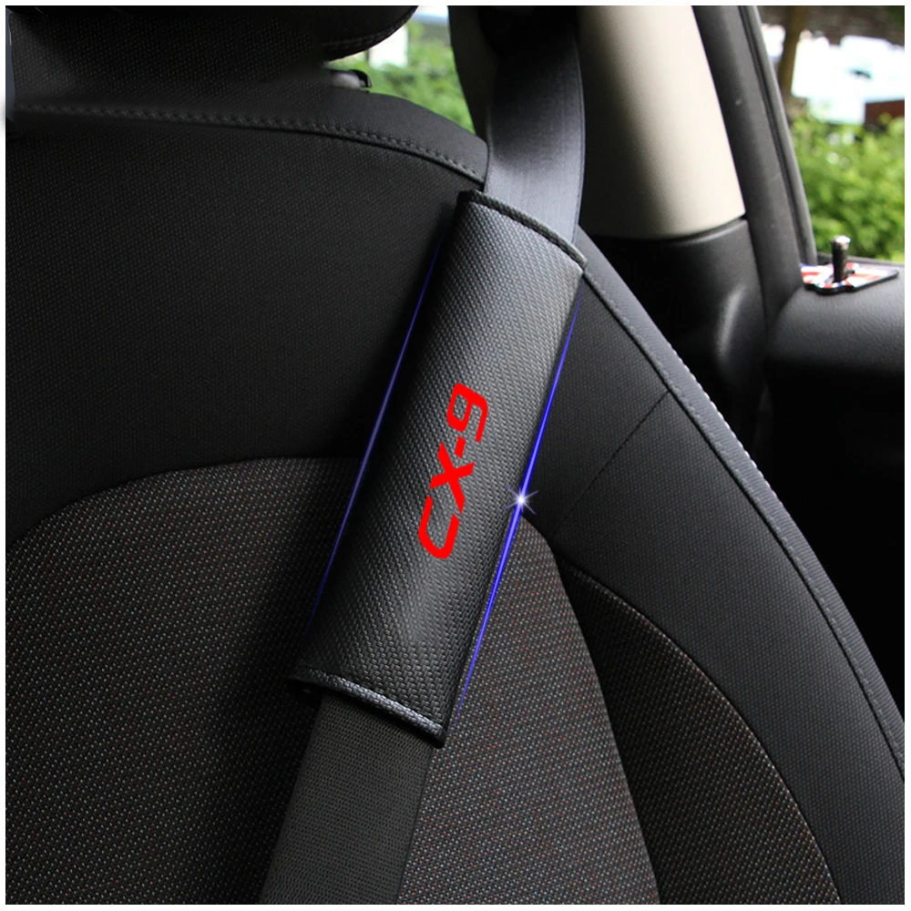 Светоотражающий, безопасный ремень безопасности покрывало для автомобильного сиденья ремень Наплечные колодки для MAZDA CX-9 автостайлинг автозапчасти 2 шт