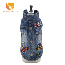 

DOGGYZSTYLE Pet Dog Cat Jean Denim Outwear Costume Newest Dog Jacket Clothing Personalized Pet Puppy Vest Coat Apparel