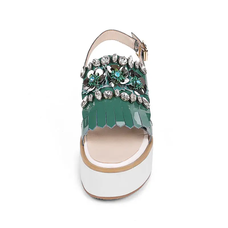 Sandalias rosado Tamaño 2019 Venta 34 Ocio Caliente Mujer Popular De Cuero Doratasia 39 Marca Genuino Verde Zapatos Correa Nueva AwUUCO6xq