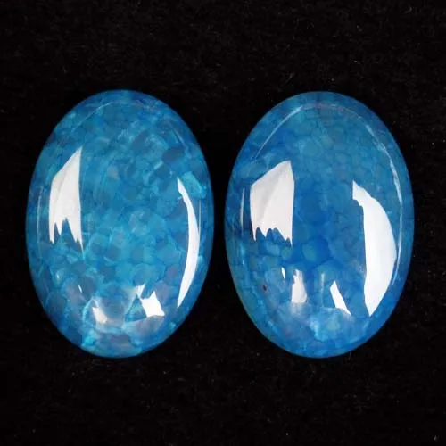 2pieces/lot)Wholesale Natural Mixed Stone Oval CAB CABOCHON 25x18x6mm yl061801 - Окраска металла: sky blue Dragon