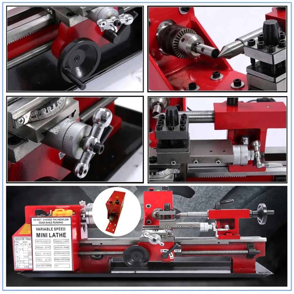Мини токарные станки по дереву токарный станок с вспомогательным двигателем станки Высокая мощность обработки бусин токарный станок
