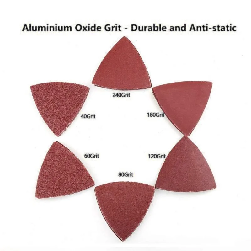 Набор шлифовальных насадок треугольные наждачные подушки с крючком и петлей