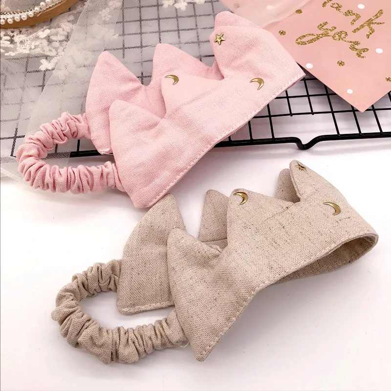 

Boutique 10pcs Fashion Cute Tiaras Hairbands Solid Kawaii Crown Elastic Adjustable Headbands Princess Bandanas Hair Accessories