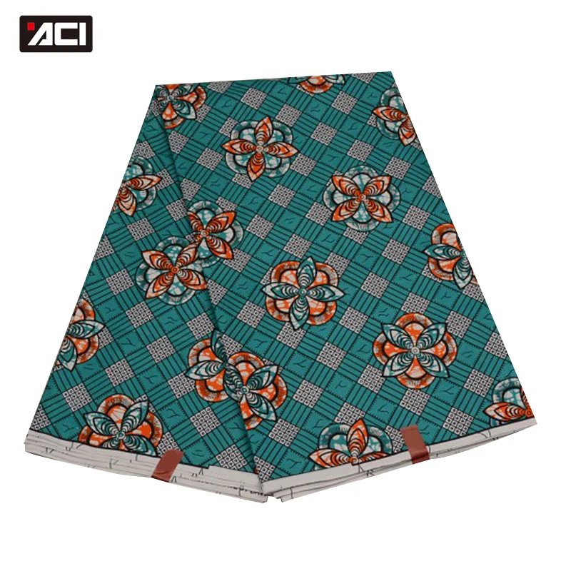 

ACI 6 Yards African Wax Print Fabric Sewing Material Ankara Real Wax Fabric For Women Party Wedding Dress Veritable Real Wax