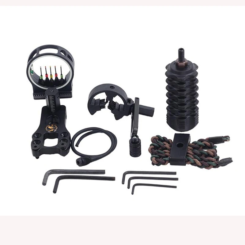 1 Set Archery Upgrade Combo Bow Sight Kits Arrow Rest Rubber Stabilizer