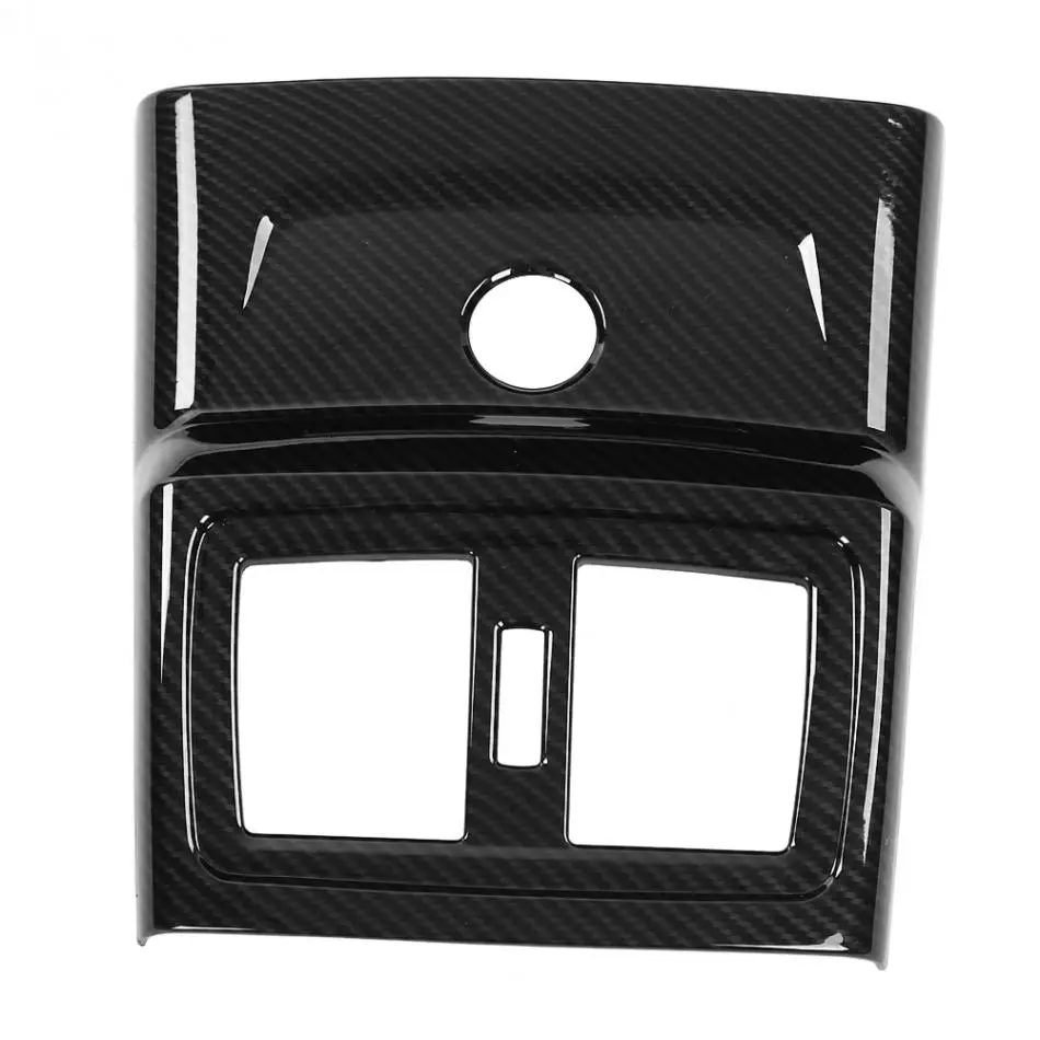 Carbon Fiber Style Car Auto Interior Rear Row Air Vent Outlet Cover Trim Frame for BMW X1 F48